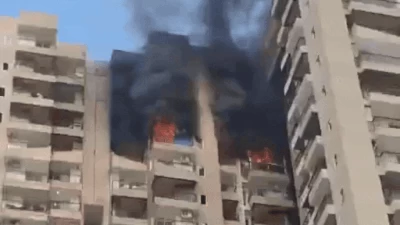 Massive Fire Caused by AC Blast at Noida's Aranya Society