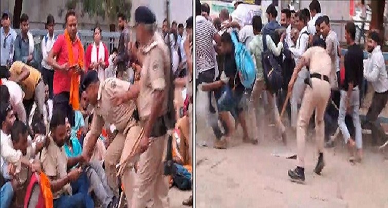 Lathicharge on Amins in Patna