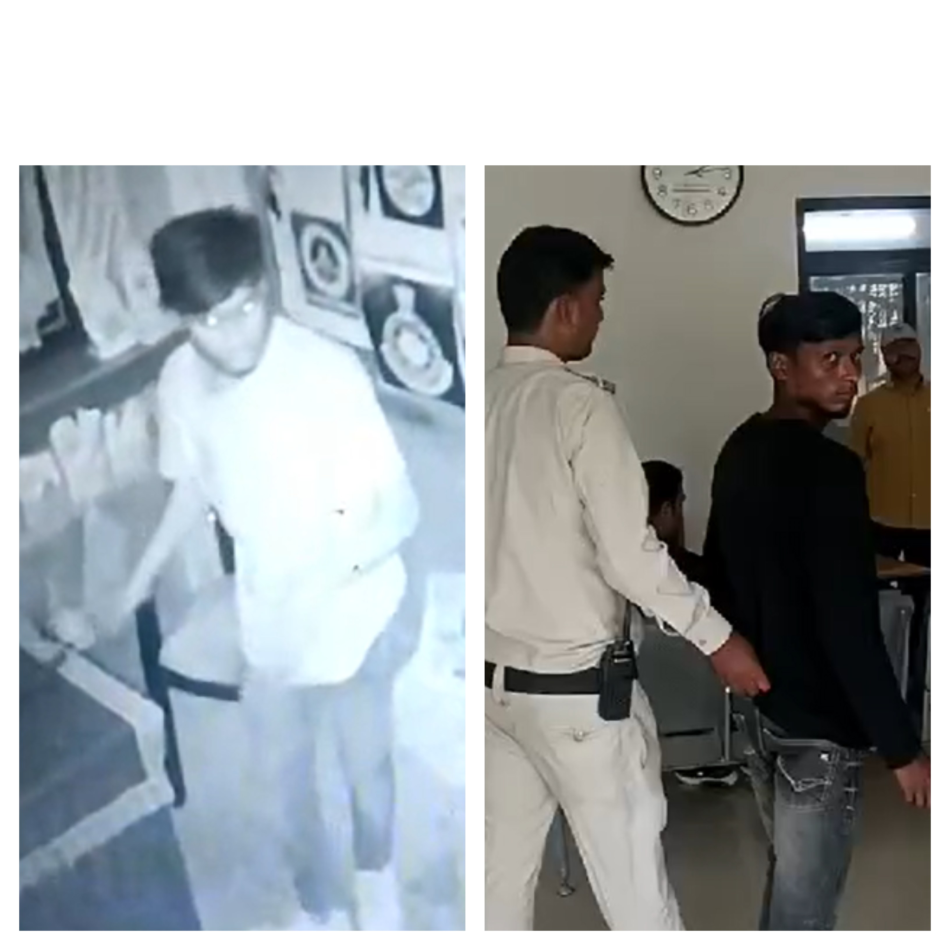 The accused who broke the lock and stole the laptop and the laptop has been arrested.