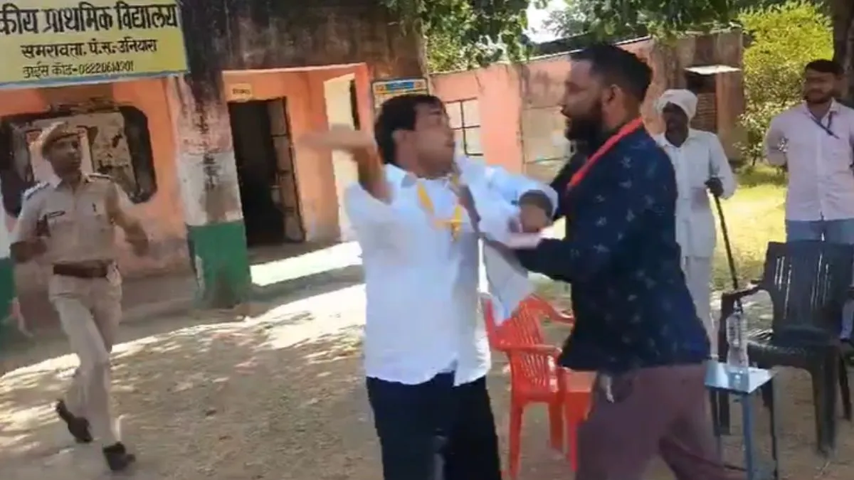 Candidate Naresh Meena slapped SDM Amit Chaudhary