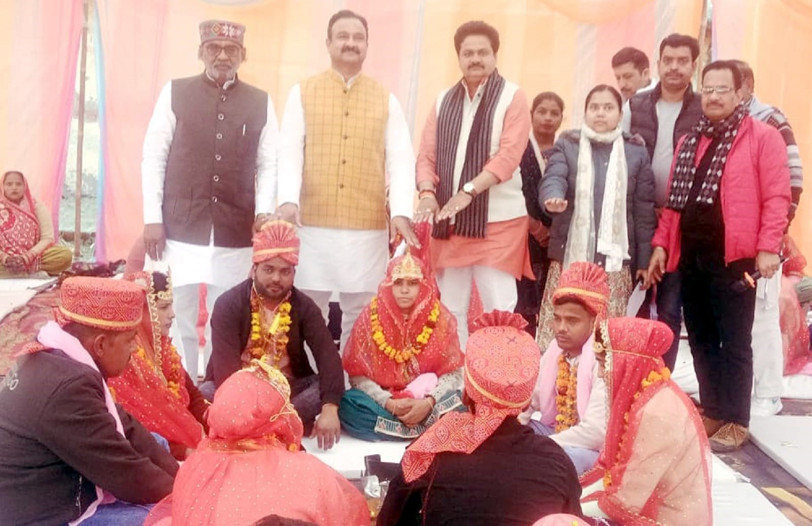 34 couples tied the sacred knot of marriage under the Chief Minister's mass marriage scheme