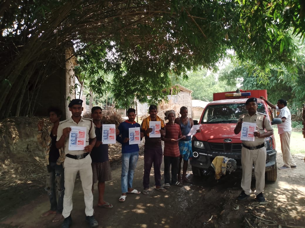 Campaign run by fire department team for fire prevention and measures