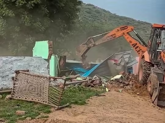 Bulldozer action in Nuh: 57.5 acres of land freed from illegal occupation