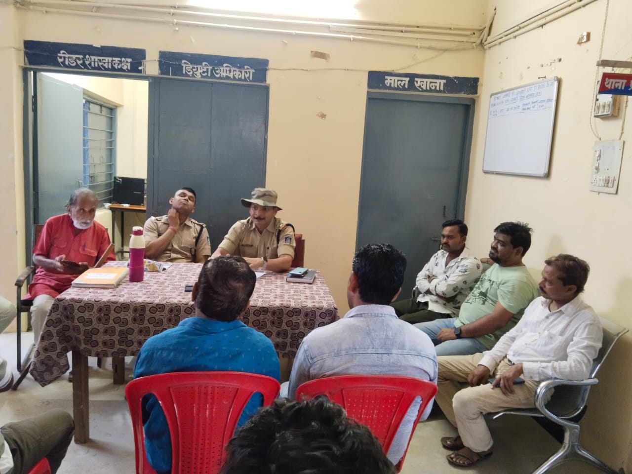Peace committee meeting was organized in the police station regarding the upcoming religious festivals