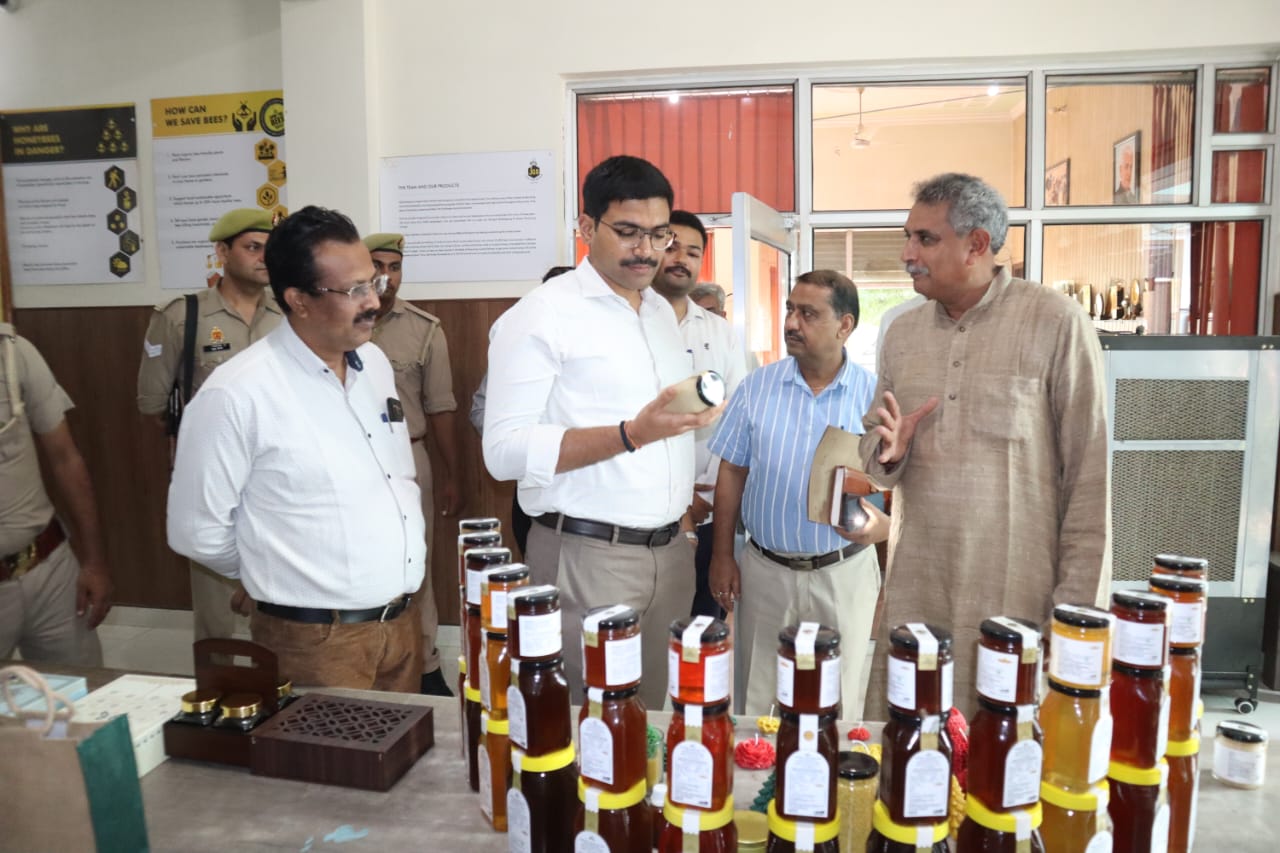 District Magistrate inspected Bee-Keeping and Honey Producer Cluster and Masala Industry and Flour Mill