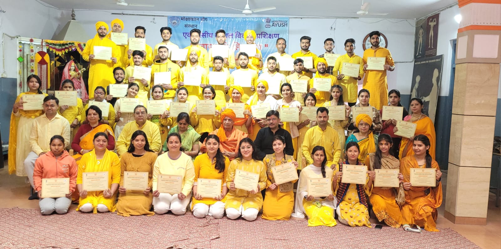 Initiation given to 150 yoga volunteers