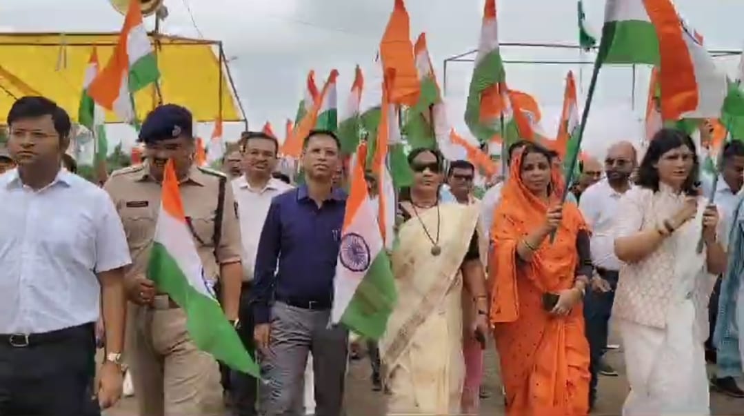 People enthusiastically raised slogans of Bharat Mata Ki Jai and Vande Mataram