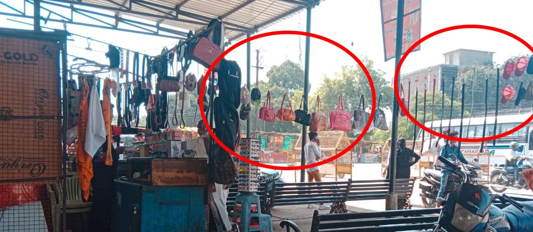 The shopkeepers took possession of the bus stand waiting chairs