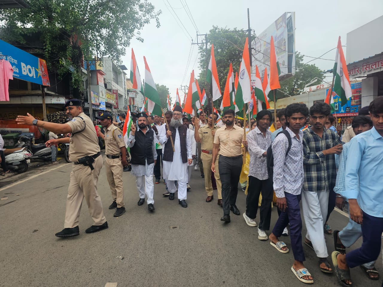 The Tricolor's pride shone amidst drizzle, police personnel...