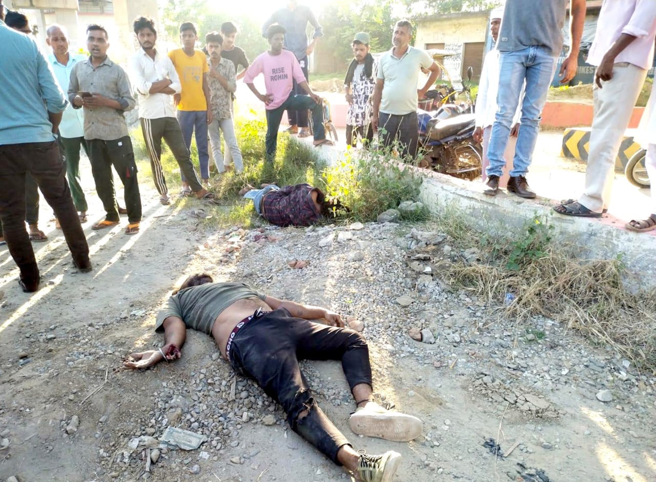 Uncontrolled bike fell down from railway overbridge