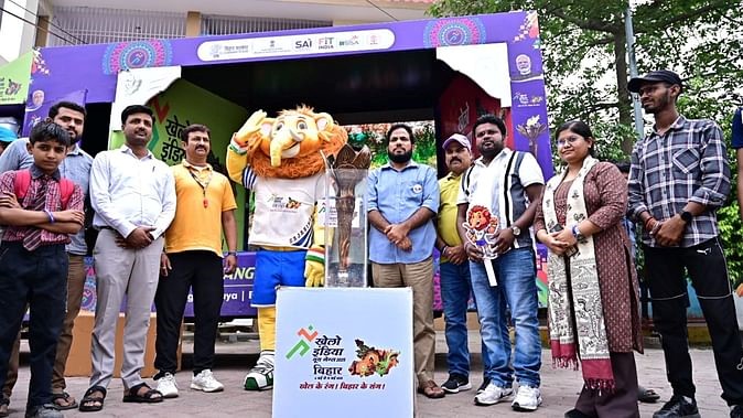 Khelo India Youth Game torch reached Vaishali