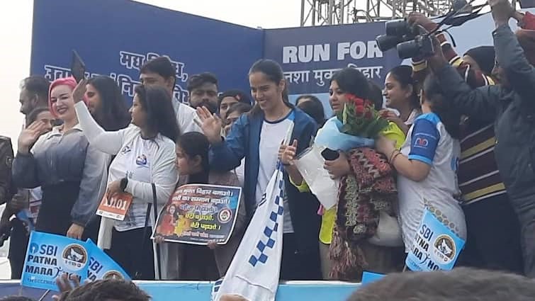 Saina Nehwal ran in 'Run for Nasha Mukt Bihar'
