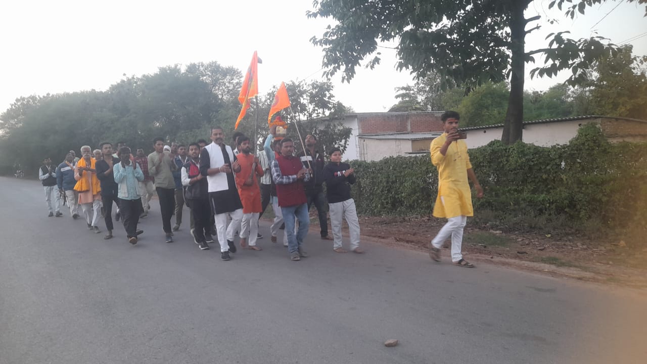Akshat Kalash from Shri Ram Janmabhoomi Ayodhya reached the rural areas of Panna with Ramdhun