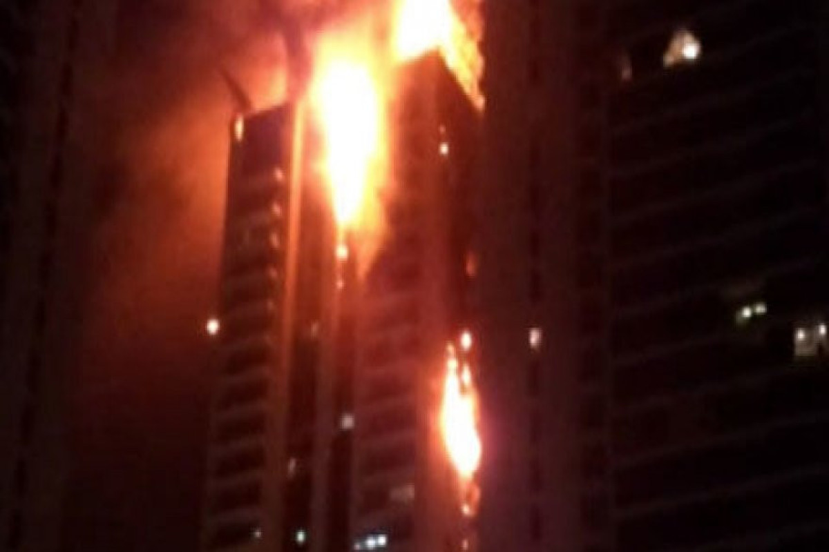 Massive fire breaks out in 35-storey building in Dubai