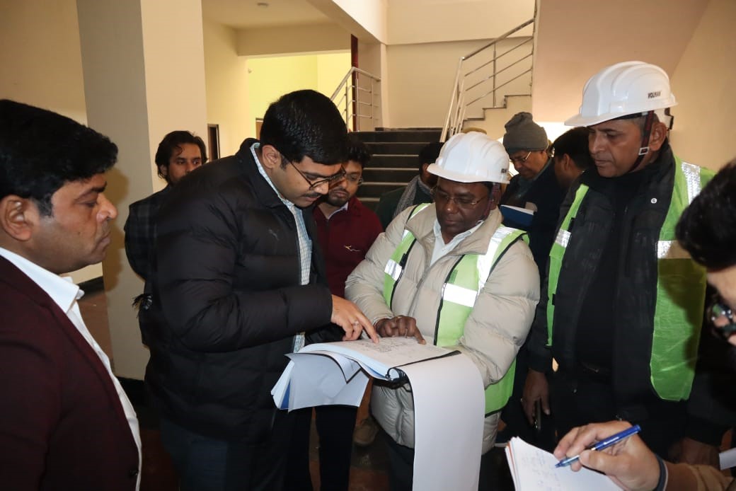 District Magistrate did a surprise inspection of the works under construction in GGIC