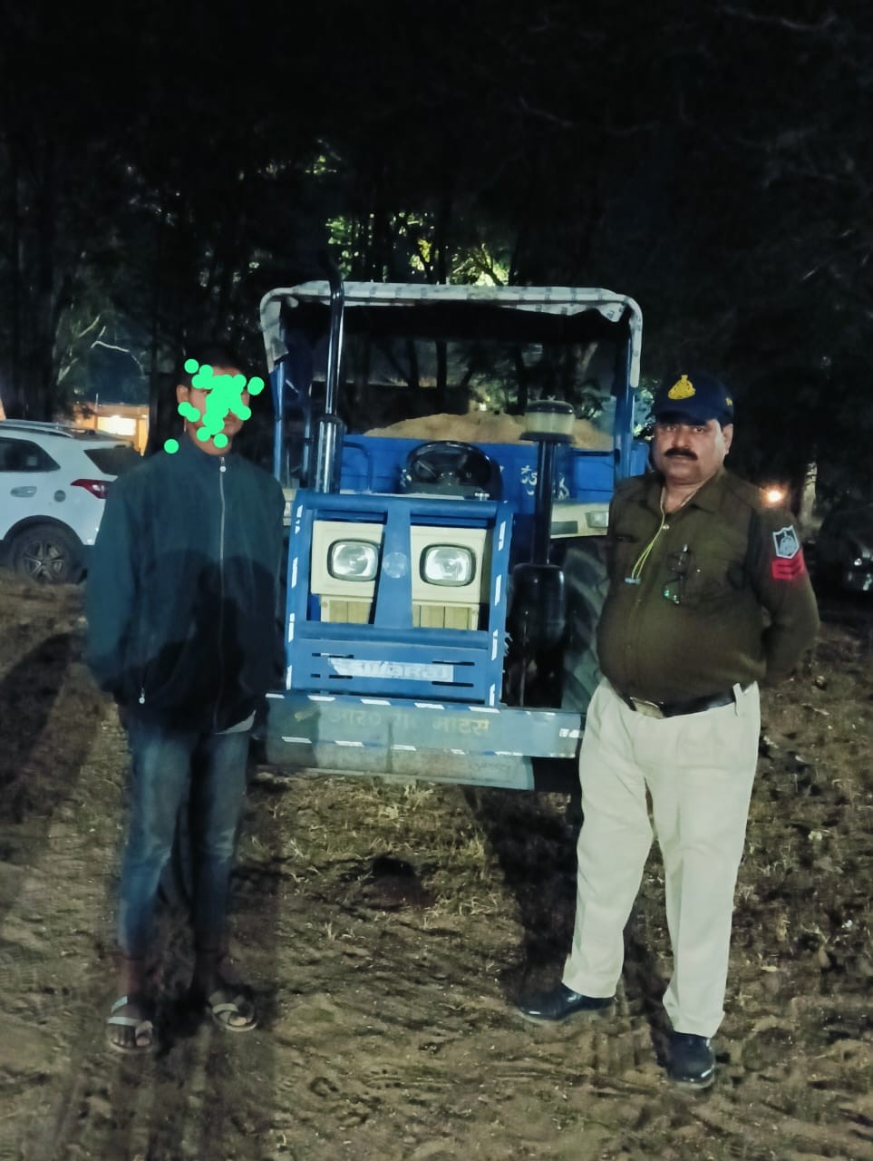 Action of Bhalumad Police on illegal sand excavation and transportation