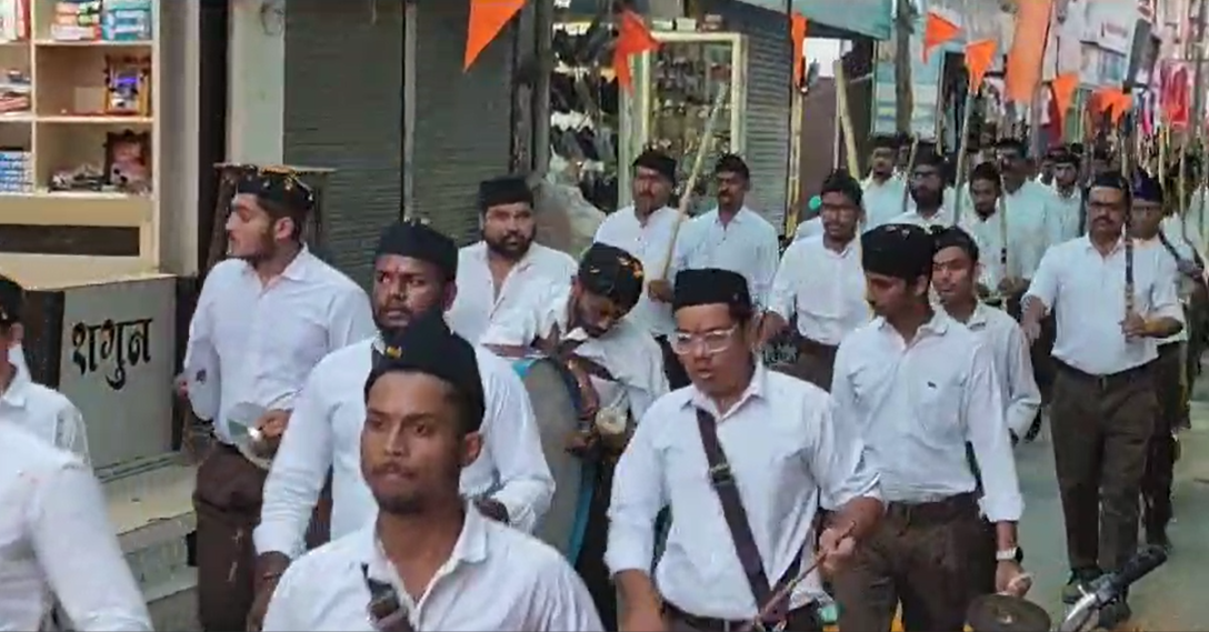 Rashtriya Swayamsevak Sangh took out a street movement in Badnawar