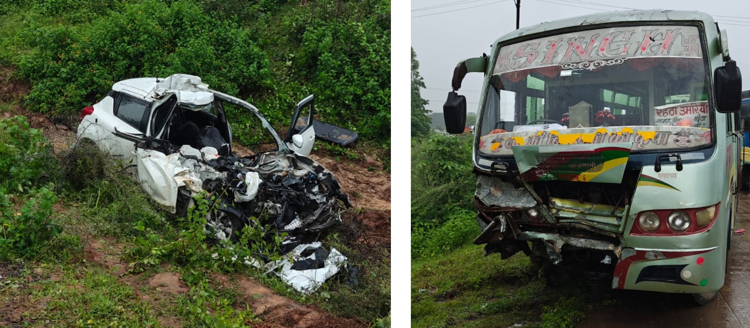 Painful accident in Katni's NKJ police station area
