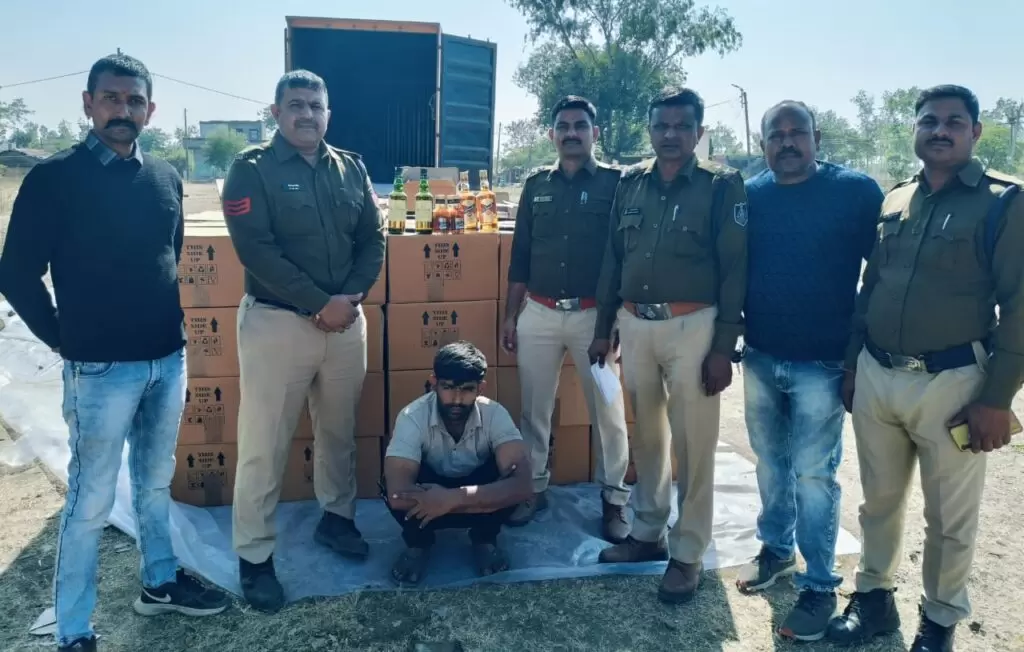 510 boxes of illegal liquor worth Rs 67 lakh recovered from a container passing through Nagaland
