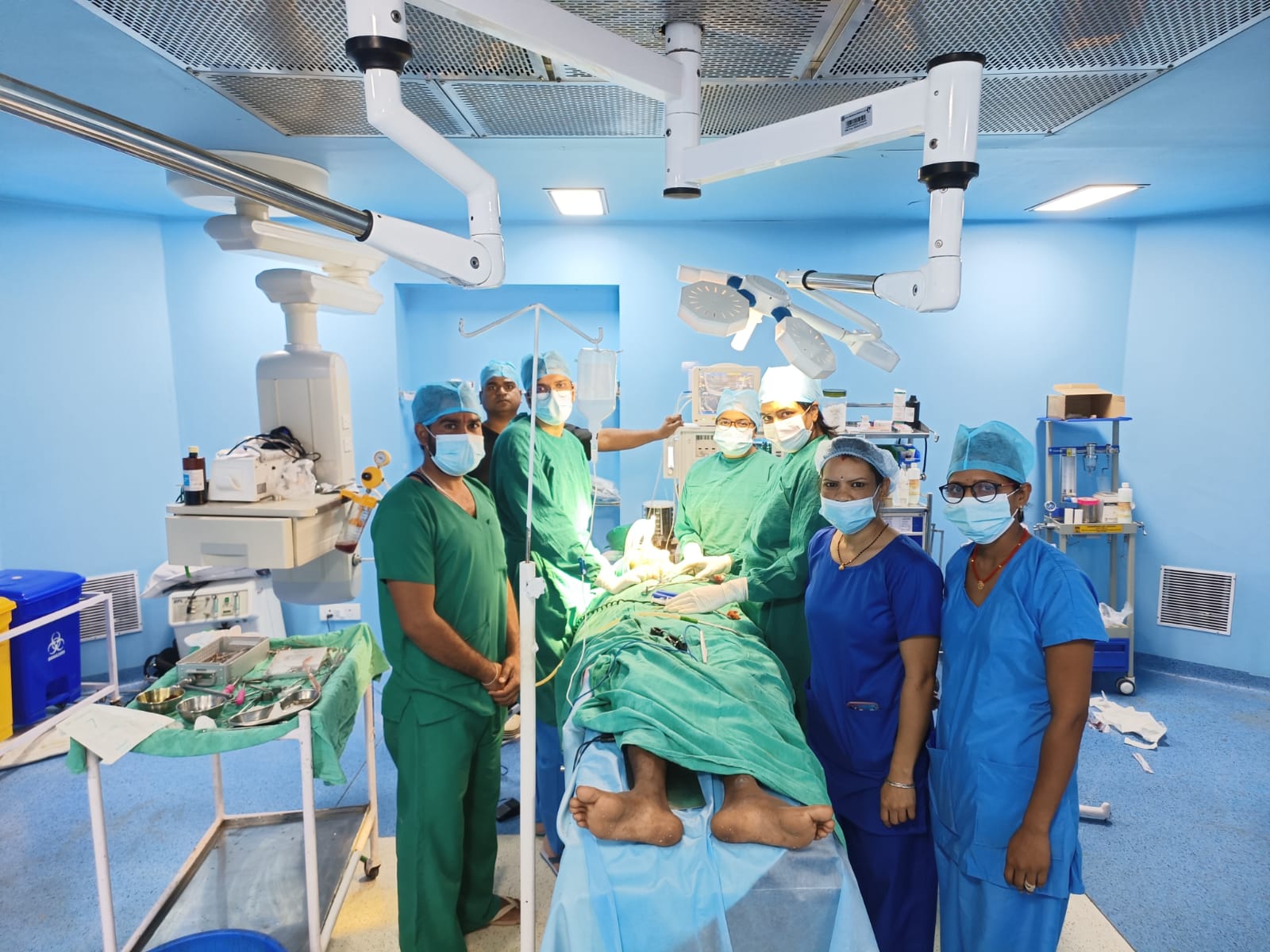 First successful operation of the facial bone and jaw bone of Kharag Singh of Dhar